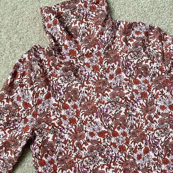 J. Crew Women’s Liberty of London Pink Turtleneck Top Size Small NWT - Picture 6 of 6